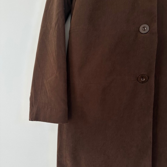 Vintage Sag Harbor Dress Brown Blazer Jacket‎ Coat Faux Suede Size 10 - Picture 5 of 8